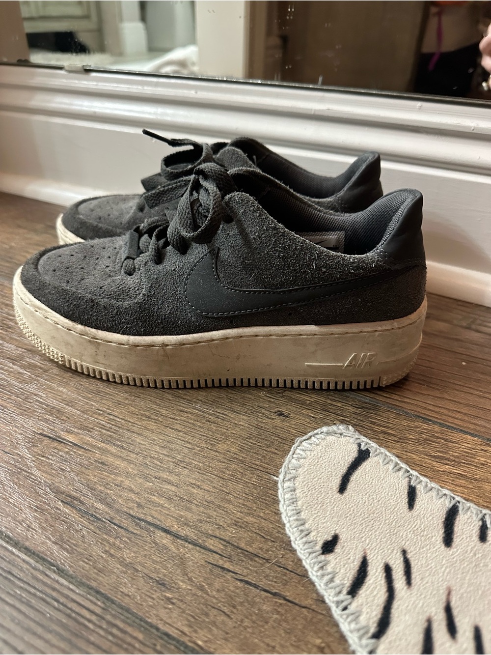 Nike Air Force 1 Sage Low Suede Platform Sneakers